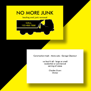 Hauling And Junk Removal Business Card