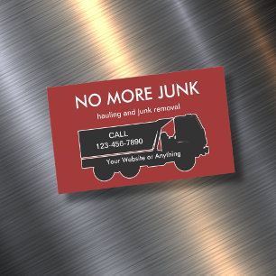 Hauling And Junk Removal Theme Magnetic  Business Card