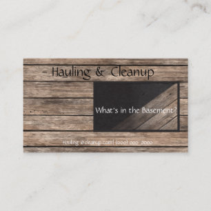 Hauling & Cleanup Business Card