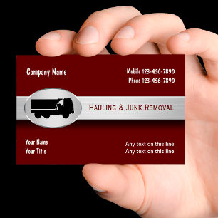Hauling Junk Removal Business Cards