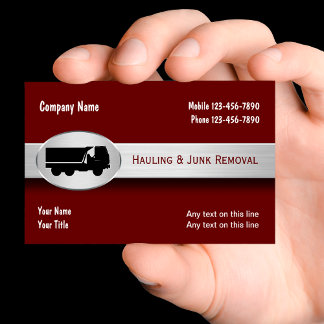 Hauling Junk Removal Business Cards