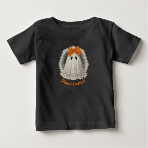 Haunt Couture Lace Ghost in Orange Bow Baby T-Shirt