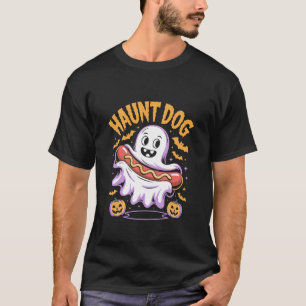 Haunt Dog Funny Ghost Hotdog Halloween T-Shirt