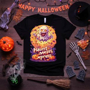 Haunt Mess Express – Funny Cute Ghost Halloween T-Shirt
