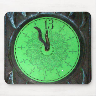 Haunted 13th Hour Clock Mousepad