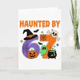 Haunted 67 Meme Six Seven 6-7 Funny Internet Joke Card