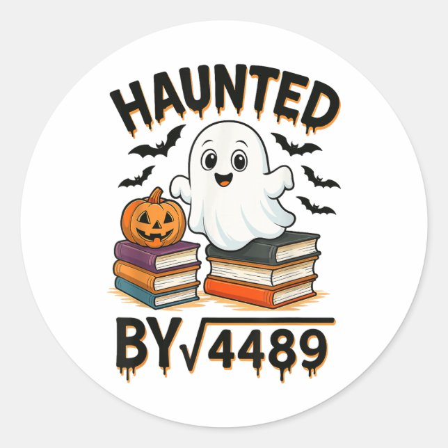 Haunted 67 Meme Six Seven 6-7 Funny Internet Joke  Classic Round Sticker (Front)