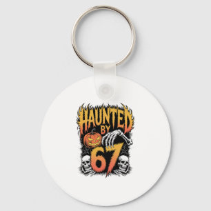 Haunted 67 Meme Six Seven 6-7 Funny Internet Joke  Key Ring