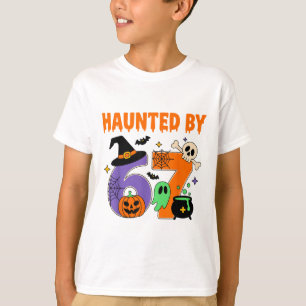 Haunted 67 Meme Six Seven 6-7 Funny Internet Joke T-Shirt