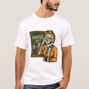 Haunted 67 Meme Six Seven 6-7 Funny Internet Joke  T-Shirt