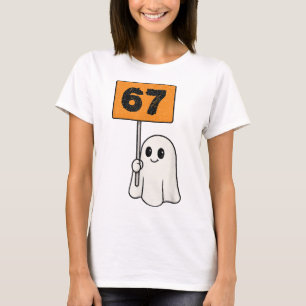 Haunted 67 Meme Six Seven 6-7 Funny Internet Joke T-Shirt