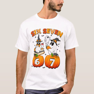 Haunted 67 Meme Six Seven 6-7 Funny Internet Joke  T-Shirt