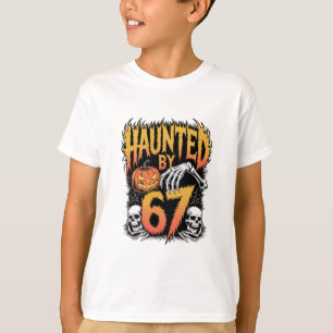 Haunted 67 Meme Six Seven 6-7 Funny Internet Joke T-Shirt