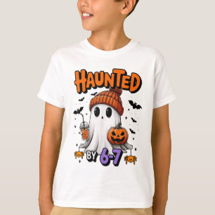 Haunted 67 Meme Six Seven 6-7 Funny Internet Joke  T-Shirt
