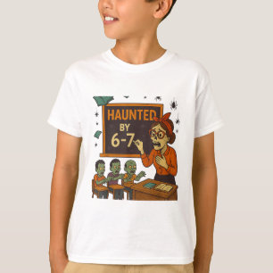 Haunted 67 Meme Six Seven 6-7 Funny Internet Joke T-Shirt
