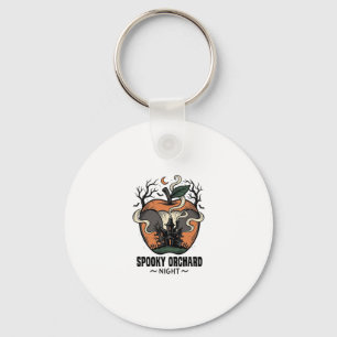 Haunted Apple Shirt Vintage Scary Orchard Night_1 Key Ring