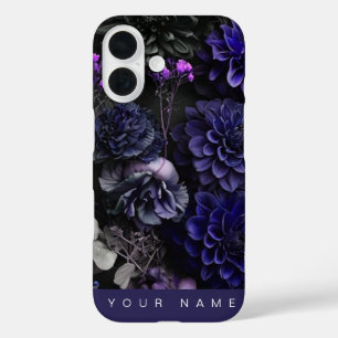 Haunted Blooms Blue iPhone 16 Case
