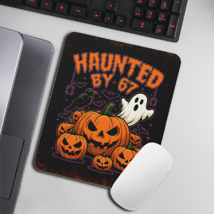 Haunted by 67 Funny Ghost And Pumpkin Halloween Mouse Pad