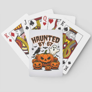 Haunted by 67 Funny Ghost And Pumpkin Halloween Playing Cards
