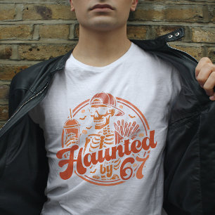 Haunted By 67 Funny Halloween Six Seven 67 Meme T-Shirt
