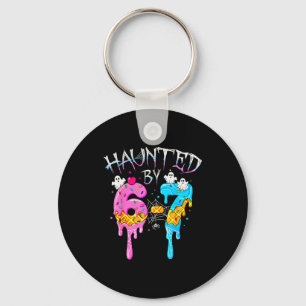 Haunted By 67 Ice Cream Drip Funny Six Seven Meme  Key Ring