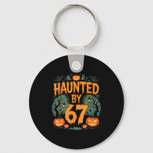 Haunted By 67 Meme Halloween Pumpkin  Key Ring