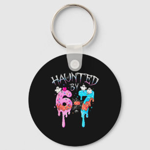 Haunted By 6 7 Halloween Ghost Gen Alpha Meme Ice  Key Ring