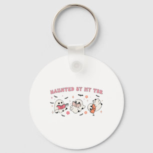 Haunted By My Tbr Funny Halloween Outfit Costumes Key Ring