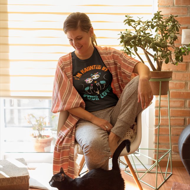 Haunted by Your Love Sugar Skull Cat  Tri-Blend Shirt (Creator Uploaded)