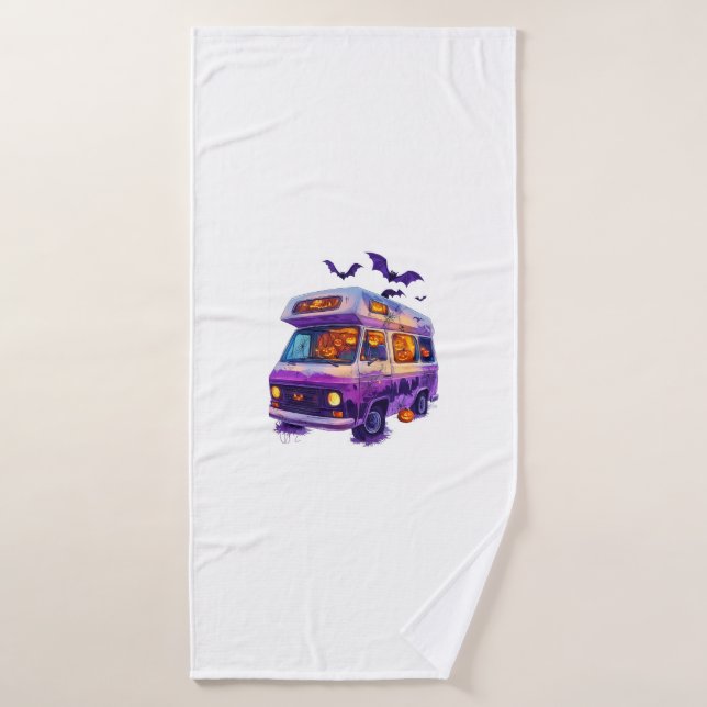  Haunted Camper Van Bath Towel (Bath Towel)
