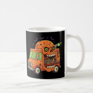 Haunted Candy Truck Ride – Creepy Halloween Skull Coffee Mug