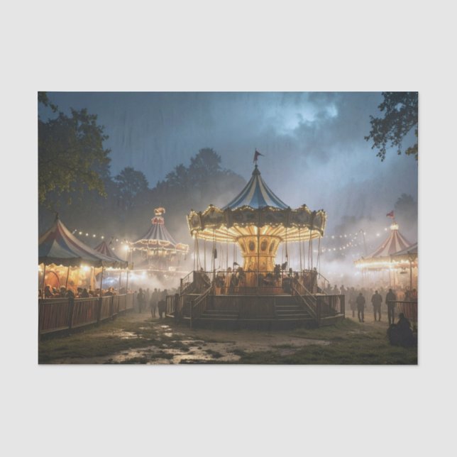 Haunted Carnival Decoupage Tissue Paper (Front)