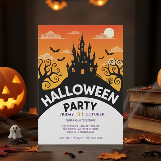 Haunted Castle Halloween Party Invitation (Creator Uploaded)
