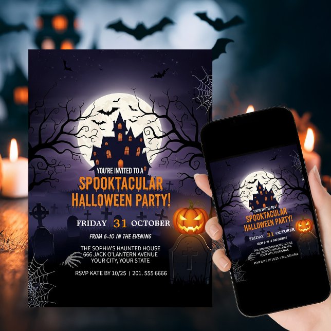 Haunted Castle Halloween Party Invite (Creator Uploaded)