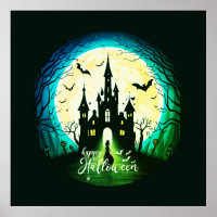 Haunted Castle Happy Halloween Creepy