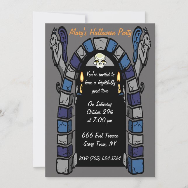 Haunted Castle Party Invitation (Front)