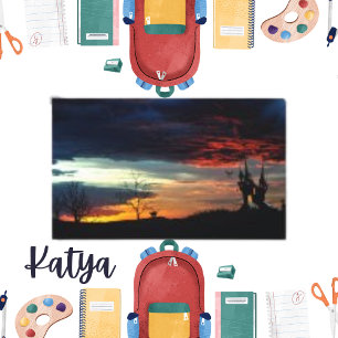 Haunted Castle Scary Dusk Canvas Print