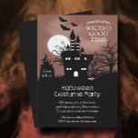 Haunted Castle Spooky Halloween Invitation<br><div class="desc">An large black castle and bare trees against a spooky night sky and your party details in chic white lettering, these invitations are fun for a Halloween costume party invitations, Halloween birthday party invitations, just change the wording to fit your occasion. Available as printed invitations and instant download to print...</div>