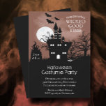 Haunted Castle Spooky Halloween Invitation<br><div class="desc">A large black castle and bare trees against a spooky night sky and your party details in chic white lettering, these invitations are fun for a Halloween costume party invitations, Halloween birthday party invitations, just change the wording to fit your occasion. Available as printed invitations and instant download to print...</div>