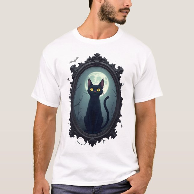 Haunted Cat Mirror T-Shirt (Front)