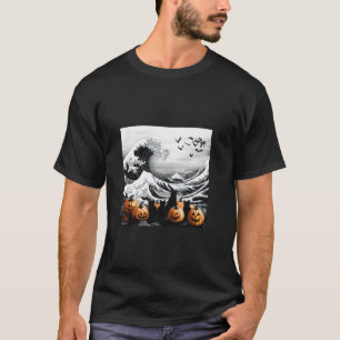Haunted Cats in Hokusai s Wave T Shirt