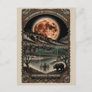 Haunted Chattanooga, TN Vintage Horror Travel Postcard