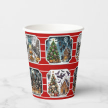 Haunted Christmas Party Cups - set 2