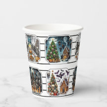 Haunted Christmas Party Cups - set 3