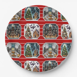 Haunted Christmas Party Plates - set 2