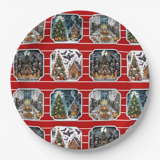Haunted Christmas Party Plates - set 2 (Front)