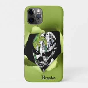 Haunted Clown Shown through Ripped Hole Case-Mate iPhone Case