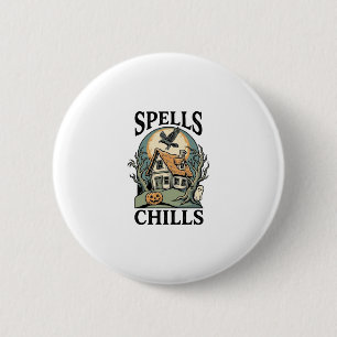 Haunted Cottage Halloween Shirt for Spooky Season_ 6 Cm Round Badge