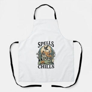 Haunted Cottage Halloween Shirt for Spooky Season_ Apron