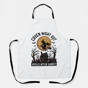 Haunted Coven Shirt Vintage Witch House Halloween  Apron